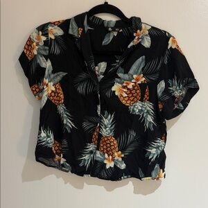 Jay Jays Hawaiian Pineapple Polo Crop top